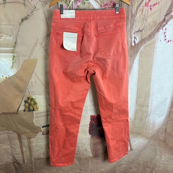 NEW Soft Surroundings Women's pull on Orange Jeans - Picture 6 of 11